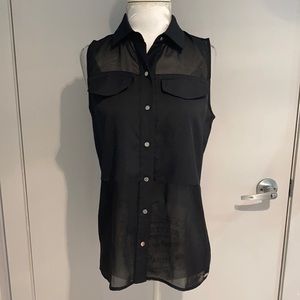 GUESS Black sleeveless blouse Size XS